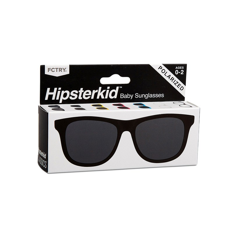 Hipsterkid Black Sunglasses Age 3-6 แว่นกันแดดเด็กสีดำ มีของแถม