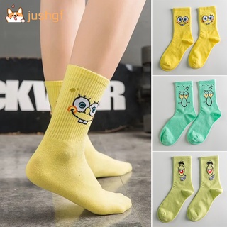 SpongeBob Sock Cute Comfortable Cotton Soft Cartoon Character Crew Sock For Women Girls