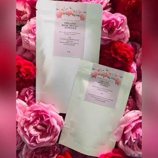 ผงดอกกุหลาบอินทรีย์ ตราดอยหลวงฟู้ด ROSE PETAL POWDER TEA สำหรับทำขนม