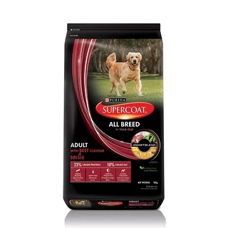ซุปเปอร์โค้ท อดัลท์ อาหารสำหรับสุนัขโต รสเนื้อวัว 10 กก. SUPERCOAT ADULT BEEF 10KG