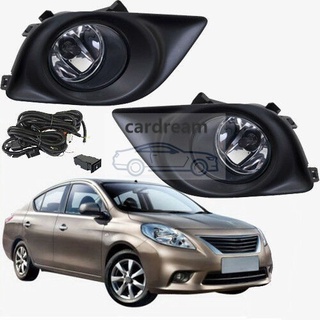 (พร้อมสายไฟ และสวิตช์) ไฟตัดหมอก พร้อมฝาครอบ สําหรับ Nissan Almera 2012 2013