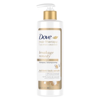 Dove Therapy Shampoo Breakage Remedy 380MLโดฟ แฮร์ เทอราพี แชมพู เบรคเกจ เรเมดี สีทอง 380 มล.