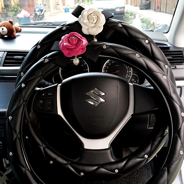 DAD PASSION FLOWER PREMIUM SERIES LEATHER STEERING WHEEL COVER