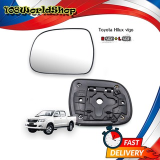 เนื้อเลนส์กระจก เลนส์กระจกมองข้าง ข้าง ขวา+ซ้าย Rh+Lh ใส่ Toyota Hilux Vigo Toyota  Hilux Vigo Mk6 ปี2005-2014