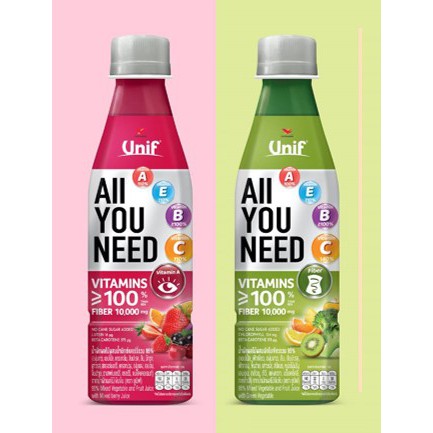 ๊Unif All You Need ยูนิฟออลยูนีด สูตรใหม่ 300 มล. แพ็ค 6 (เลือกรสได้)