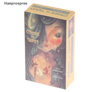 Hanprospree&gt; แผ่นบอร์ดการ์ดเกม The Cirque Du Tarot Prophecy Fate Divination Deck Family สําหรับงานปาร์ตี้