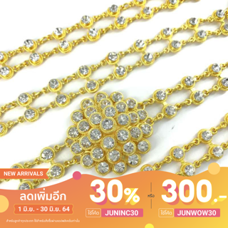 [ใส่โค้ด JUNINC30 เหลือ 170 บาท] Vintage Jewelry สร้อย สังวาลย์ ประเพณี ชุดไทย ประดับ สี่สี เพชรสังวาลย์