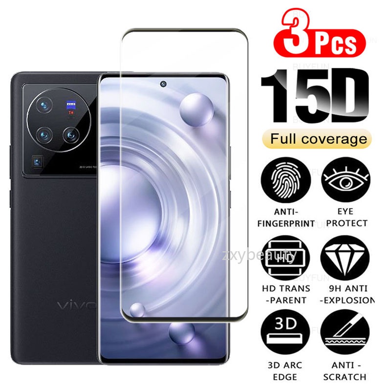ฟิล์มกระจกนิรภัยกันรอยหน้าจอ แบบโค้ง สําหรับ VIVO X80 Pro Plus X70Pro X70 X60Pro X80 X70 Pro+ X60 Pr