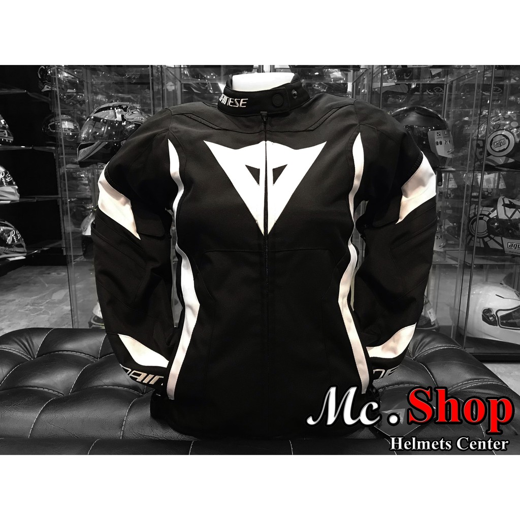 เสื้อการ์ด DAINESE EDGE LADY TEX JACKET Black-Matt/White