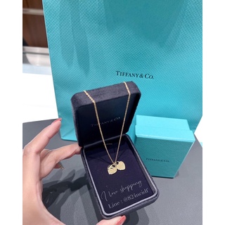 💥Sale แท้ 💯สร้อยคอ Tiffany double mini heart in 18k gold รุ่นฮิต ราคาถูกกว่าช้อป