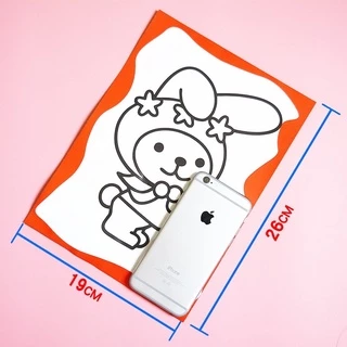 พร้อมส่งชุดระบายสีน้ำ ชุดรูปภาพ2แผ่น6สีฟรีพู่กัน ชุดสีน้ำDIY