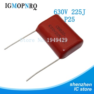 ตัวเก็บประจุฟิล์มโพลีโพรพีลีน 2.2uF 225 630V CBB 27 มม. 225 2.2uF 630V ใหม่ 630V225J-P25 10 ชิ้น ต่อล็อต