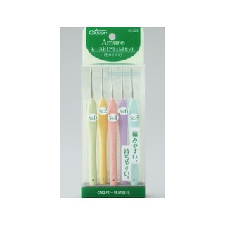 Amour Steel Crochet Hook Set clover นำเข้าญี่ปุ่นแท้ (43-323)