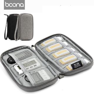 baona Single/Double Layer USB Flash Drive Bag Bank USB Key Storage Bag SD Card Digital Gadgets Organizer Pouch Case