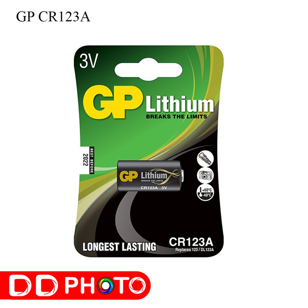 GP CR123A Lithium 3V. มีสินค้าพร้อมจัดส่ง ในไทย