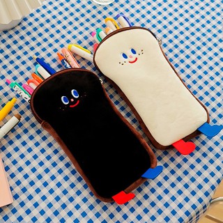 พร้อมส่ง• bentoy milkjoy กระเป๋าดินสอ pencil case / กระเป๋าแบบถือ  ลายขนมปังปิ้ง