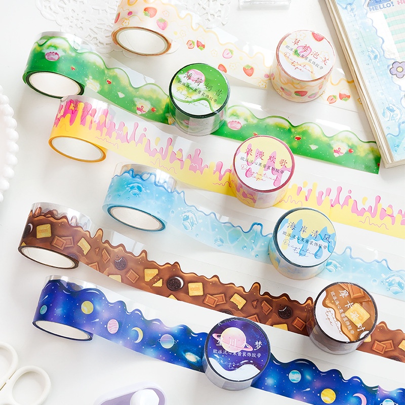 ผลไม้ช็อกโกแลต Jam Series Washi เทปตกแต่งกาวเทปสําหรับงานฝีมือ Diy และห่อของขวัญวารสารวางแผน