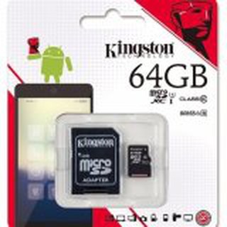 Kingston เมมโมรี่การ์ด Micro SD (SDHC) 64 GB Class 10 SPEED 80Mb/s