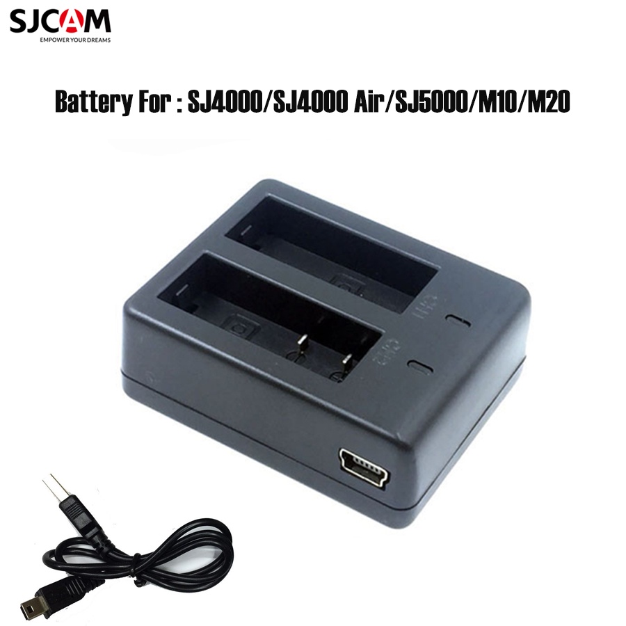 แบต SJ CAM แท้ พร้อมแท่นชาร์จ Dual Charger สำหรับ SJ CAM รุ่น SJ4000 / SJ4000 Air/SJ 5000 /Action Cam