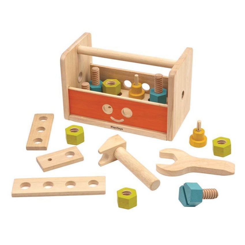 PlanToys ของเล่นไม้ 5540 Robot Toolbox กล่องหุ่นยนต์ช่าง เสริมพัฒนาการ สำหรับเด็กอายุ 3 ปี ขึ้นไป