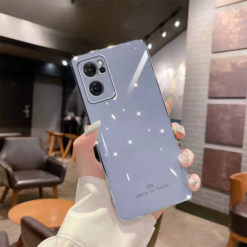 เคส OPPO Reno 7 5G Reno 7Z Reno 7 pro Color Plating Straight Edge Soft ...