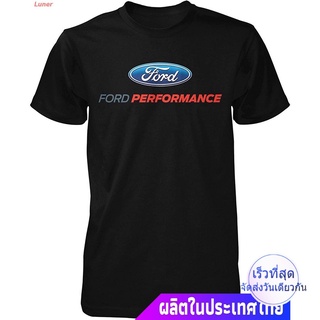 Luner เสื้อยืดกีฬา Ford Performance T-Shirt Mustang GT ST Racing (Front Print) Mens Womens T-shirts