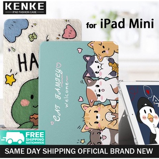 KENKE for สำหรับ iPad กรณีการ์ตูนน่ารักซิลิโคนนุ่มสำหรับ iPad 2021 mini 6 iPad mini 1 2 3 mini 4 mini 5 กรณี Rebound Slim Smart Case อัตโนมัติ Sleep Wake ดูพิมพ์ Stand Mode Smart Case ไม่มีช่องใส่ดินสอ