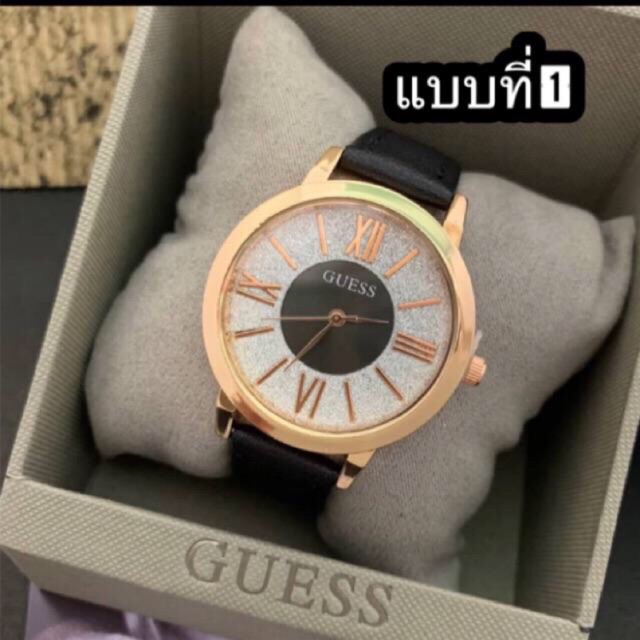 นาฬิกาGuess ขอบทอง เกรสสายหนัง