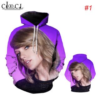 HX เทย์เลอร์ สวิฟต์ Taylor Swift 3D พิมพ์ Hoodies ลำลองแขนยาวแฟชั่นเสื้อคลุมด้วยผ้า