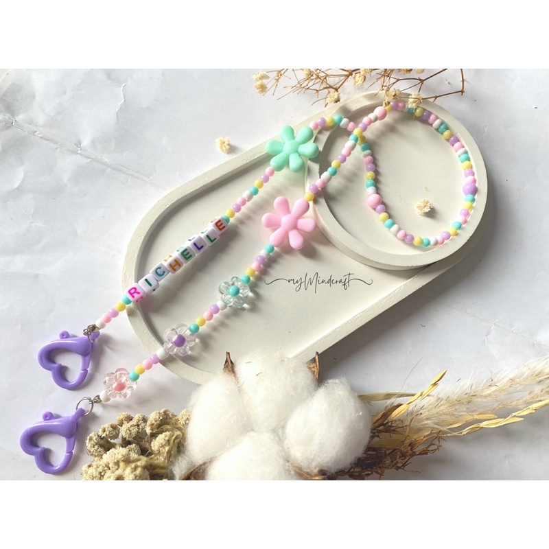 GANTUNGAN ฟรี NAME MAX 8 LETTERS MASK STRAP สาว Disney Mask สายคล้องหน้ากากแขวน/หน้ากาก/หน้ากากสร้อย