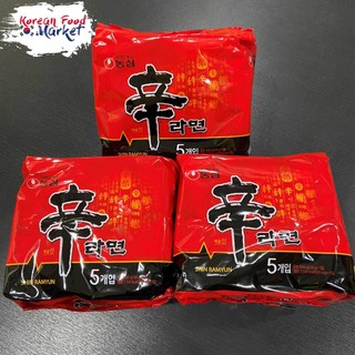 🍜[ยกแพ็ค] บะหมี่กึ่งสำเร็จรูปเกาหลี นงชิม ชินรามยอน รสเผ็ด (Nong Shim Shin Ramyun)🌶️