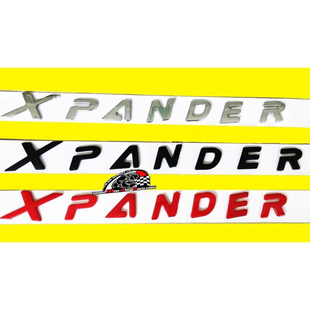 XPANDERตัวอักษรติดหน้ารถ(มีมา3สี เงิน,ดำ,แดง)พร้อมกาว2หน้า ราคา/ชุด