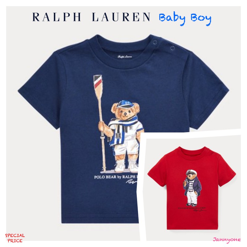 RALPH LAUREN BEAR COTTON TEE ( BABY BOY)