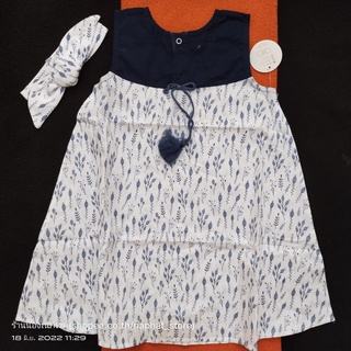 เดรสอินดิโก้ว ไซส์ 18-24M, 3T ของใหม่ 09 Indigo Dream - Dress Babylovett