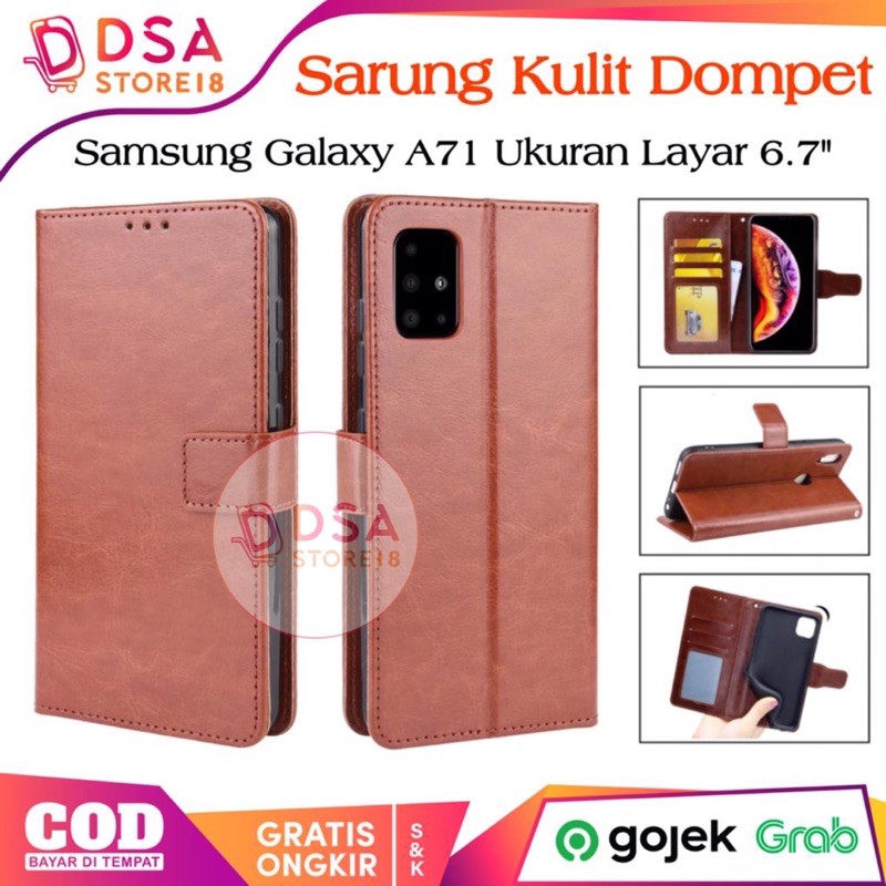 เคส Samsung A71 / Samsung A71 Casing / Leather Case Flip Cover Wallet Hp Wallet Leather Casing