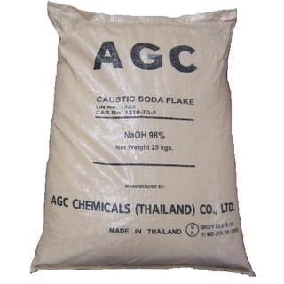 โซดาไฟเกล็ด sodium hydroxide ขนาด 25 กก.