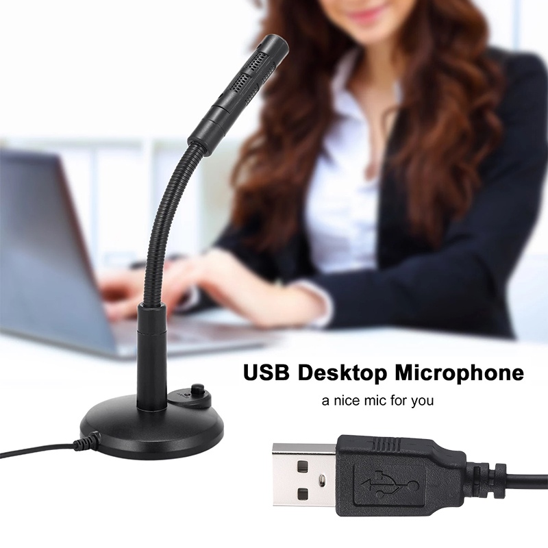 ไมโครโฟน USB ไมโครโฟนคอมพิวเตอร์ ไมโครโฟนตั้งโต๊ะ ไมโครโฟนแล็ปท็อป ไมค์สำหรับPC สามารถ video conference/สอนออนไลน์