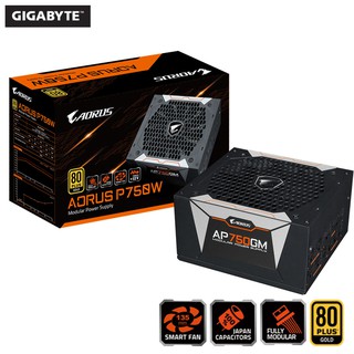 POWER SUPPLY (อุปกรณ์จ่ายไฟ) Gigabyte AORUS P750W 80+ GOLD Modular (GP-AP750GM) 5y.