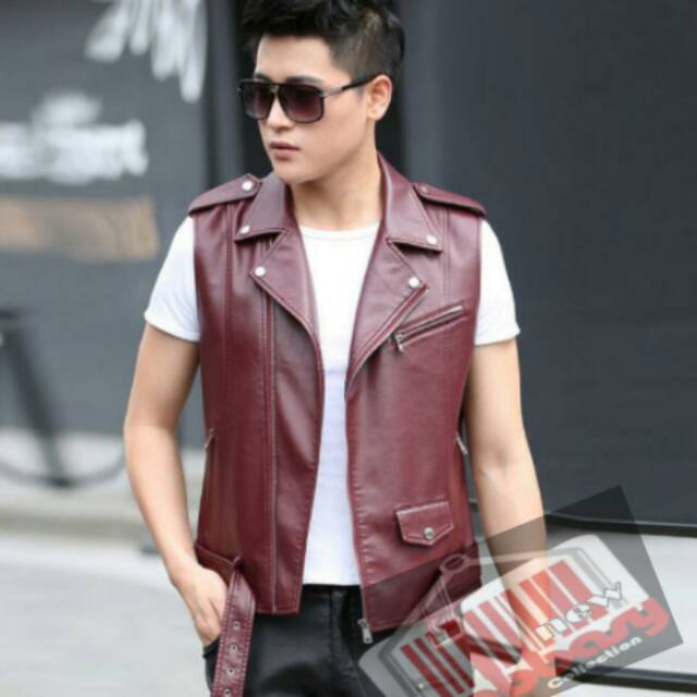 RF1 BIKERS VEST/MOTORCYCLE VEST/SYNTHETIC LEATHER VEST/COBOY VEST/AV46 VEST/ROCK และม้วน VEST