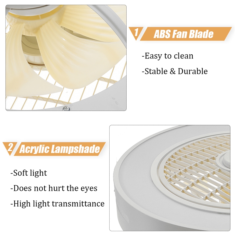 พัดลมติดเพดาน มีไฟ Led 3 สี พร้อมรีโมทคอนโทรล กำลังไฟ 185-250 โวลต์ - รูปที่ 3