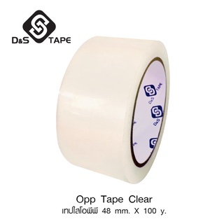 เทปกาว เทปติดกล่อง เทปใส,สีน้ำตาล opptape 40 Mic กว้าว 2 นิ้ว ยาว 100 หลาเต็ม หนา D&amp;S สุดคุ้ม