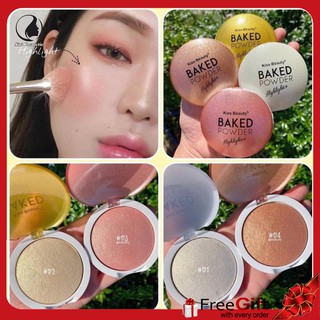 Kiss Beauty BAKED Powder 🍬✨ ไฮไลท์หน้าฉ่ำวาว มีเลือกใช้ถึง 4 สี เนื้อมีความละมุนนีมาก สีสวยปังสุดๆ