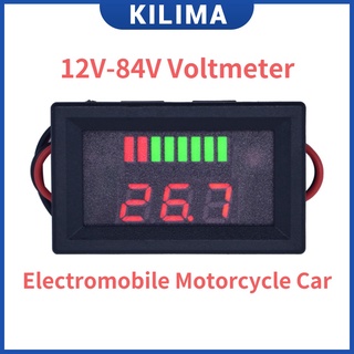 โวลต์มิเตอร์ดิจิทัล DC 12V เป็น 60V 72V 84V สําหรับรถจักรยานยนต์ รถยนต์ 12V 24V 36V 48V 60V 72V 84V