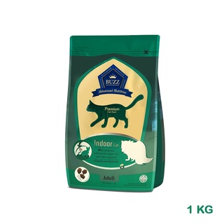 [ส่งฟรี]Buzz Advanced Nutrition Premium Adult Cat Food Indoor Cat 1kg บัซซ์ อาหารแมวโตสูตรแมวเลี้ยงในบ้าน ขนาด 1kg