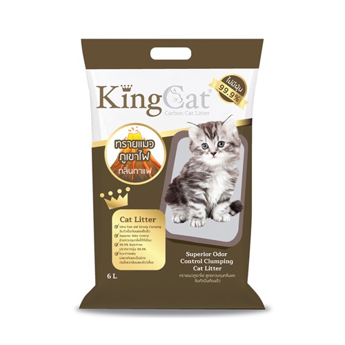 ทรายแมว ทรายภูเขาไฟ King Cat ขนาด 6 ลิตร