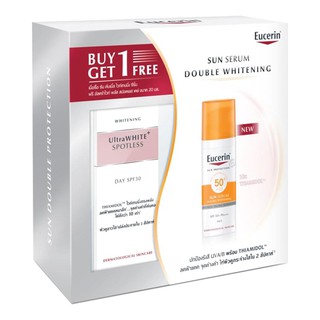 Eucerin Sun Double White Serum 50ml. Free Night Cream 20ml.