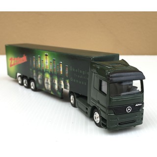 1/87 Trailer Ad Truck หัวลากสีเขียว รุ่น Benz Actros โฆษณา ZZZisck (รถยาว 19 cm)