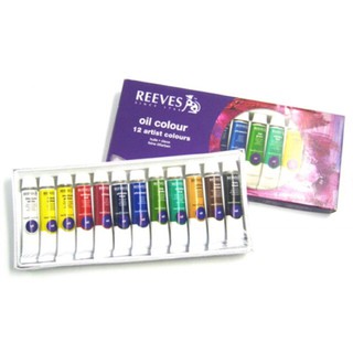 KTS (ศูนย์เครื่องเขียน) สีน้ำมัน ตรา REEVES 12 สี 10 ml.