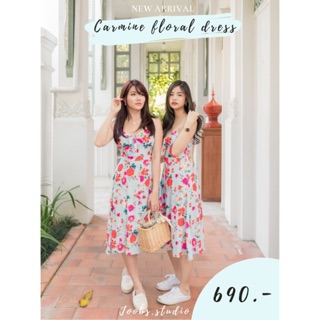 JOOBS CARMINE FLORAL DRESS