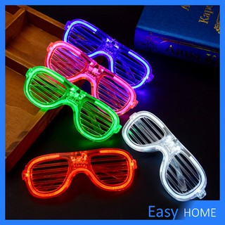 แว่นตาเรืองแสง มีหลอดไฟ LED แว่นตาเรืองแสง คริสต์มาส แว่นสงกรานต์ แว่นแฟชั่น  Luminous glasses